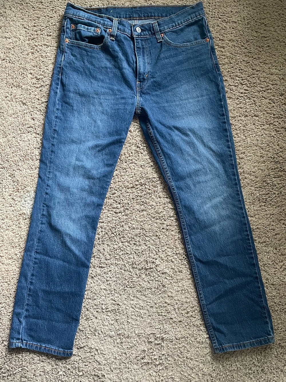 Classic Men's Blue Denim Jeans 34x30